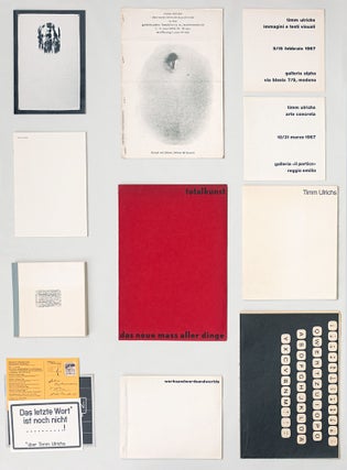 Item #54189 [CONCEPTUAL ART – CONCRETE POETRY – FLUXUS] Eight publications by and about the...
