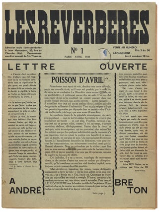 [NEO-DADAISM AND SURREALISM] Les R&eacute;verb&egrave;res. Nos. 1 to 5 (all published), with other related ephemera inserted, including a scarce folded broadside announcing one of the group's events.
