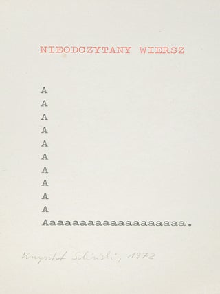Concrete and Experimental Poetry in Poland &ndash; A collection of original works curated by Stanisław Dr&oacute;żdż.