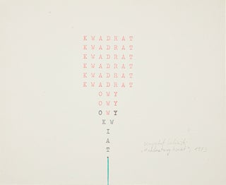 Concrete and Experimental Poetry in Poland – A collection of original works curated by Stanisław Dróżdż.