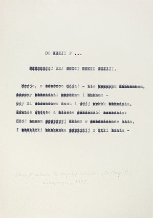 Concrete and Experimental Poetry in Poland – A collection of original works curated by Stanisław Dróżdż.