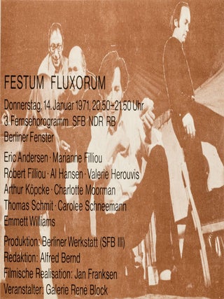 Item #55039 [ART TELEVISION – HOW FLUXUS AND CAPITALIST REALISM CAME TO WEST BERLIN LIVING...