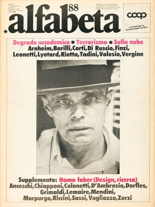 [IMPORTANT FORUM OF ITALIAN POSTMODERNISM AND NEO-AVANT-GARDE] Alfabeta: mensile di informazione culturale [Alphabet: a monthly of cultural information]. Nos. 1&ndash;114 in 105 issues (all published).