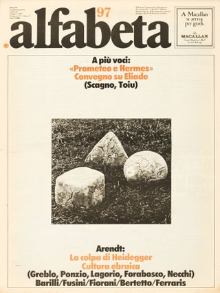 [IMPORTANT FORUM OF ITALIAN POSTMODERNISM AND NEO-AVANT-GARDE] Alfabeta: mensile di informazione culturale [Alphabet: a monthly of cultural information]. Nos. 1&ndash;114 in 105 issues (all published).