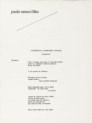 [AMEREIDA &ndash; UTOPIAN CHILEAN ARCHITECTURE AND EXPERIMENTAL POETRY] N&uacute;mero &uacute;nico: revista de poes&iacute;a [Unique number: a journal for poetry]. Sole published issue.