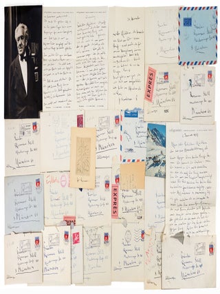 Item #55063 [LOVE LETTERS BY THE OWNER OF 'LIBRAIRIE CALLIGRAMMES' – WEIMAR GERMANY AND...