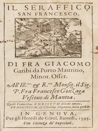 Item #55121 [RHYMED VITA OF SAINT FRANCIS &ndash; THE COUNTER-REFORMATION AND THE "POEMA...