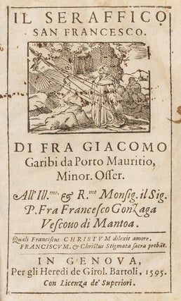 Item #55121 [RHYMED VITA OF SAINT FRANCIS – THE COUNTER-REFORMATION AND THE "POEMA...