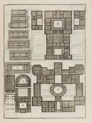[THE "MOST COMPREHENSIVE CONCEPT OF ARCHITECTURAL THEORY IN THE GERMAN-LANGUAGE SPHERE"] Der auserle&szlig;neste und nach den Regeln der antiquen Bau-Kunst sowohl, als nach dem heutigen Gusto verneuerte Goldmann, als der rechtschaffenste Bau-Meister, oder die gantze Civil-Bau-Kunst, in unterschiedlichen vollst&auml;ndigen Anweisungen (...) abgehandelt [The most elaborate and according to the rules of the ancient art of building as well as according to today's taste renewed Goldmann, as the most righteous building master, or the whole civil architecture art, treated in different complete instructions (...)]. 16 parts and 5 (of 6) supplements, together 21 parts in 4 volumes.
