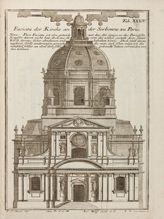 [THE "MOST COMPREHENSIVE CONCEPT OF ARCHITECTURAL THEORY IN THE GERMAN-LANGUAGE SPHERE"] Der auserle&szlig;neste und nach den Regeln der antiquen Bau-Kunst sowohl, als nach dem heutigen Gusto verneuerte Goldmann, als der rechtschaffenste Bau-Meister, oder die gantze Civil-Bau-Kunst, in unterschiedlichen vollst&auml;ndigen Anweisungen (...) abgehandelt [The most elaborate and according to the rules of the ancient art of building as well as according to today's taste renewed Goldmann, as the most righteous building master, or the whole civil architecture art, treated in different complete instructions (...)]. 16 parts and 5 (of 6) supplements, together 21 parts in 4 volumes.