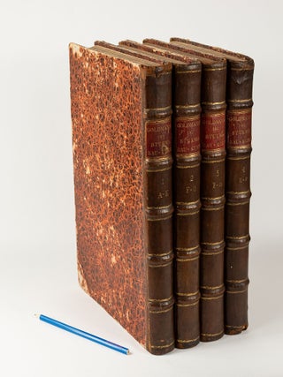 [THE "MOST COMPREHENSIVE CONCEPT OF ARCHITECTURAL THEORY IN THE GERMAN-LANGUAGE SPHERE"] Der auserle&szlig;neste und nach den Regeln der antiquen Bau-Kunst sowohl, als nach dem heutigen Gusto verneuerte Goldmann, als der rechtschaffenste Bau-Meister, oder die gantze Civil-Bau-Kunst, in unterschiedlichen vollst&auml;ndigen Anweisungen (...) abgehandelt [The most elaborate and according to the rules of the ancient art of building as well as according to today's taste renewed Goldmann, as the most righteous building master, or the whole civil architecture art, treated in different complete instructions (...)]. 16 parts and 5 (of 6) supplements, together 21 parts in 4 volumes.