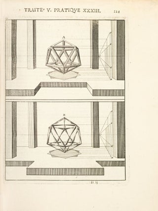 [FOUNDATIONS OF VIRTUAL REALITY &ndash; BEGINNING OF THE PARISIAN &lsquo;PERSPECTIVE WAR&rsquo; &ndash; THE MACCLESFIELD COPY] La perspective pratique: n&eacute;cessaire &agrave; tous peintres, graveurs, sculpteurs, architectes, orf&egrave;vres, brodeurs, tapissiers, et autres qui se meslent de desseigner [Practical perspective: necessary for all painters, engravers, sculptors, architects, goldsmiths, embroiderers, upholsterers, and others who engage in drawing]. Three volumes (all published). &ndash; BOUND WITH: Three related pamphlets of the Parisian 'Perspective War' (see below).