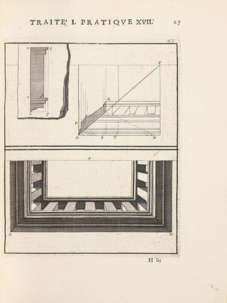 [FOUNDATIONS OF VIRTUAL REALITY &ndash; BEGINNING OF THE PARISIAN &lsquo;PERSPECTIVE WAR&rsquo; &ndash; THE MACCLESFIELD COPY] La perspective pratique: n&eacute;cessaire &agrave; tous peintres, graveurs, sculpteurs, architectes, orf&egrave;vres, brodeurs, tapissiers, et autres qui se meslent de desseigner [Practical perspective: necessary for all painters, engravers, sculptors, architects, goldsmiths, embroiderers, upholsterers, and others who engage in drawing]. Three volumes (all published). &ndash; BOUND WITH: Three related pamphlets of the Parisian 'Perspective War' (see below).