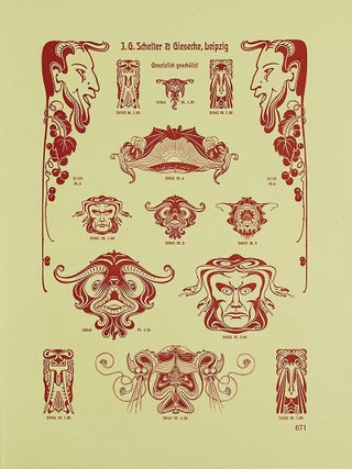 Item #55317 [ART NOUVEAU &ndash; GERMAN TYPOGRAPHY] Accidenz-Zierat und Buchschmuck [von C. Adams]....