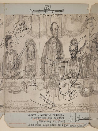Item #55377 [RARE SURVIVING WORK BY A CULT FIGURE OF POLISH UNOFFICIAL ART &ndash; KULTURA ZRZUTY AND...