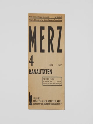 [SCHWITTERS AND THE FRENCH DADAISTS] Merz 4: Banalit&auml;ten [Banalities].