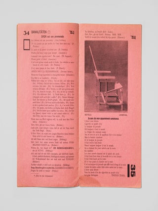 [SCHWITTERS AND THE FRENCH DADAISTS] Merz 4: Banalit&auml;ten [Banalities].