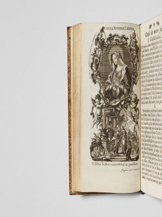 [THE HOLY VIRGIN IN THE ROCAILLE &ndash; AESTHETICS OF THE JESUIT COUNTER-REFORMATION] Paraphrase des litanies de Notre Dame de Lorette, par un serviteur de Marie. Premiere edition [Paraphrase of the litanies of Our Lady of Loreto, by a servant of Mary. First edition].