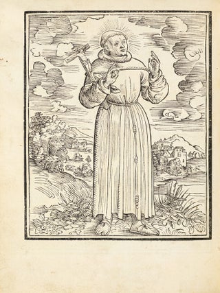 Item #55708 [FRANCISCAN ICONOGRAPHY BY THE DÜRER CIRCLE – THE PREACHERS OF POVERTY AND SILVER...