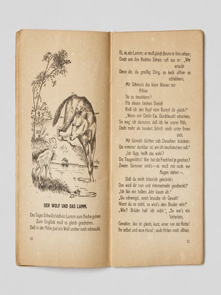 [SOVIET CHILDREN&rsquo;S PUBLISHING IN MINORITY LANGUAGE &ndash; DEPORTATION OF GERMANS IN WWII] Krylow, I. A. Fabeln [Fables by I. A. Krylov].