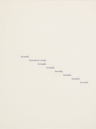 [CONCRETE POETRY IN CZECHOSLOVAKIA &ndash; FLUXUS EAST OF JIRI VALOCH] A collection of concrete and experimental poetry in Czechoslovakia in the 1960s&ndash;1980s, including works by Jiř&iacute; Valoch, Karel Miler, J.H. Kocman, and V&aacute;clav Vokolek.