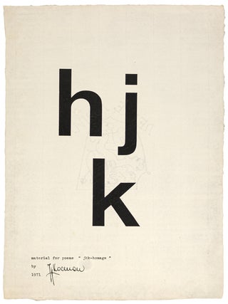 [CONCRETE POETRY IN CZECHOSLOVAKIA &ndash; FLUXUS EAST OF JIRI VALOCH] A collection of concrete and experimental poetry in Czechoslovakia in the 1960s&ndash;1980s, including works by Jiř&iacute; Valoch, Karel Miler, J.H. Kocman, and V&aacute;clav Vokolek.