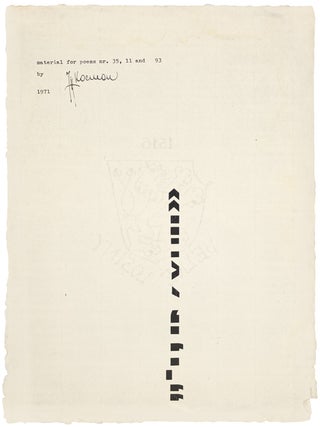 [CONCRETE POETRY IN CZECHOSLOVAKIA &ndash; FLUXUS EAST OF JIRI VALOCH] A collection of concrete and experimental poetry in Czechoslovakia in the 1960s&ndash;1980s, including works by Jiř&iacute; Valoch, Karel Miler, J.H. Kocman, and V&aacute;clav Vokolek.