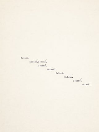 [CONCRETE POETRY IN CZECHOSLOVAKIA &ndash; FLUXUS EAST OF JIRI VALOCH] A collection of concrete and experimental poetry in Czechoslovakia in the 1960s&ndash;1980s, including works by Jiř&iacute; Valoch, Karel Miler, J.H. Kocman, and V&aacute;clav Vokolek.