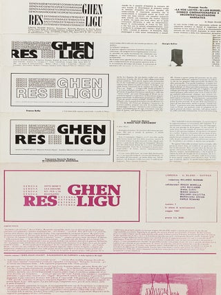 Item #55815 [AVANT-GARDE FROM THE UTERUS] Ghen res extensa ligu: arte genetica e documenti per...