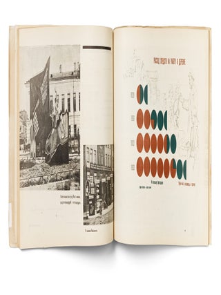 [APPARENTLY UNRECORDED SOVIET DATA VISUALIZATION ALBUM CHARTING THE EARLY PURGE] V gody velikikh rabot: k otchetu V.O. raikoma VKP(b) XVIoi raipartkonferentsii [In the years of great achievements: for the report by the V.O. Raikom of the VKP(b) at the 16th Regional Party Conference].