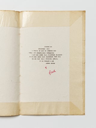 [NEO-DADAISM AND SURREALISM DURING WWII &ndash; NOT IN OCLC] Les cloches de la haute mer [The bells of the high seas]. One of only 25 copies printed.