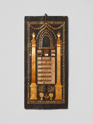 Item #55878 [PERPETUAL CALENDAR] Manuscript perpetual calendar with architectural decoration in...