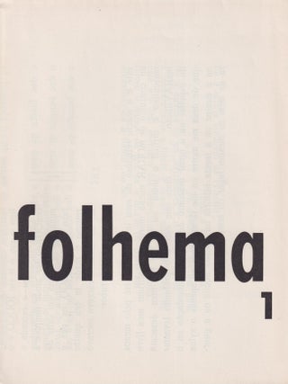 Item #55899 [PORTUGUESE EXPERIMENTAL POETRY] Folhema [Leaflet], nos. 1 and 2 (all published)....