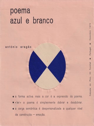 Item #55901 [PORTUGUESE EXPERIMENTAL POETRY AND ART] Poema azul e branco [Blue and white poem]....