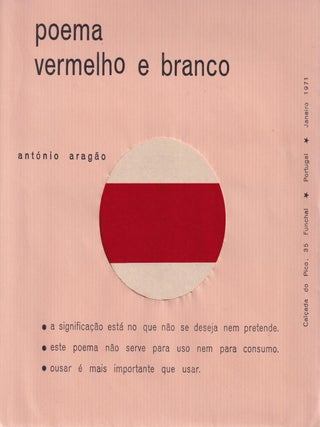 Item #55902 [PORTUGUESE EXPERIMENTAL POETRY AND ART] Poema vermelho e branco [Red and white...