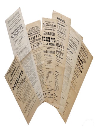 Item #P002888 Collection of seven Russian-language broadsides announcing concerts in Essentuki,...