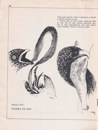 [CZECH POST-WAR SURREALISM &ndash; THE LACOSTE GROUP] Group of six catalogs and related ephemera by the Lacoste group, a Brno-based unofficial association of post-war Czech surrealist artists.