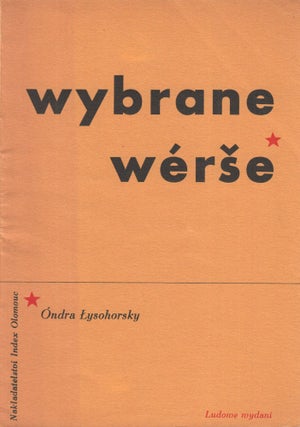 Item #P5674 [POETRY IN THE LACH DIALECT - ROSSMANN DESIGN] Wybrane wérše [Selected poems].;...