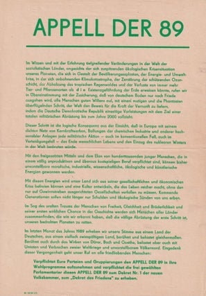 Item #P6408 [ANTI-NUCLEAR ACTIVISM – CLIMATE CHANGE] An important anti-nuclear broadside by the...